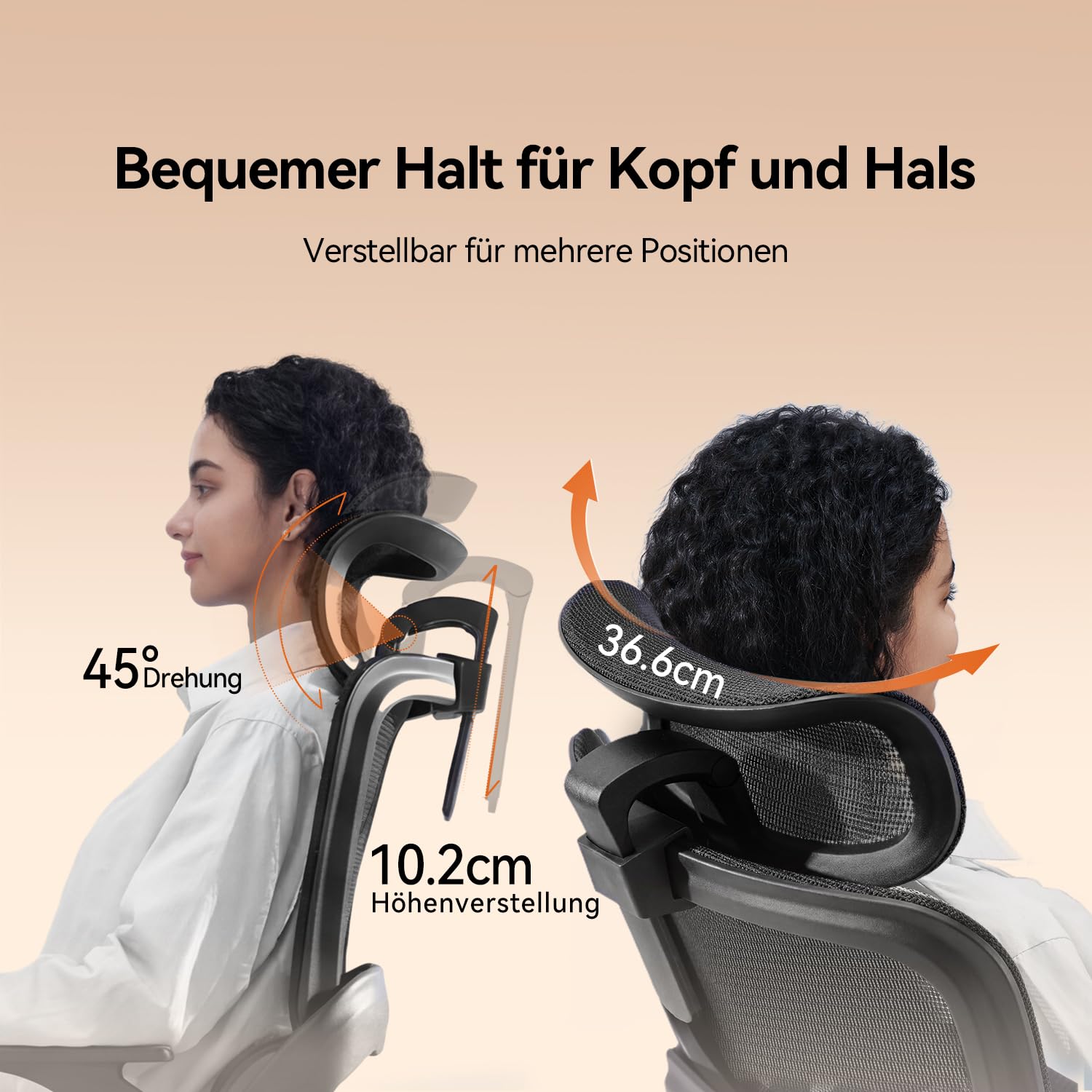 SIHOO Bürostuhl Ergonomisch, Schreibtischstuhl mit 4D Dynamischer Lordosenstütze, Breiter Kopfstütze & Klappbaren Armlehnen, Neigung 90-135°, Schwarz
