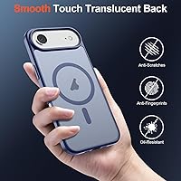 Vista 13 de SUPFINE - Funda magnética para iPhone 13 Pro Max (compatible con MagSafe), (protección contra caídas de grado militar de 10 pies), delgada, Negro