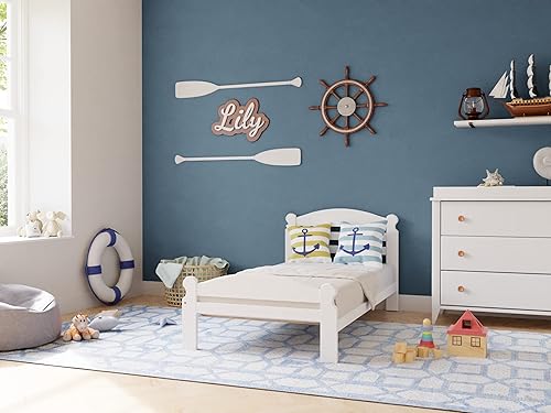 Miniatura 2 de Arizona - Cama individual XL de madera de pino macizo, sin acabar, con listones de madera dura, adecuada para niños y niñas, marco de cama de