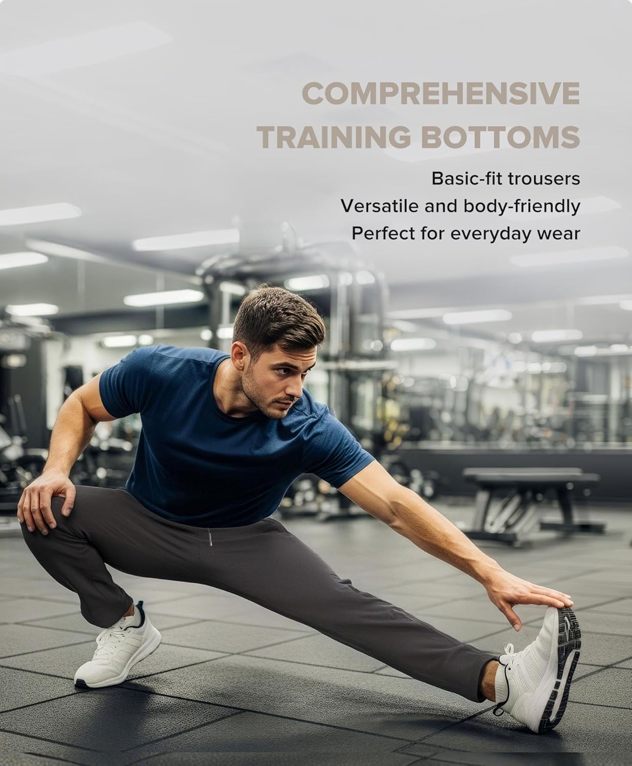 BRXL Men's Running Sweatpants Lightweight Workout Joggers Athletic Gym Jogging Track Casual with Zipper Pockets - Image 3