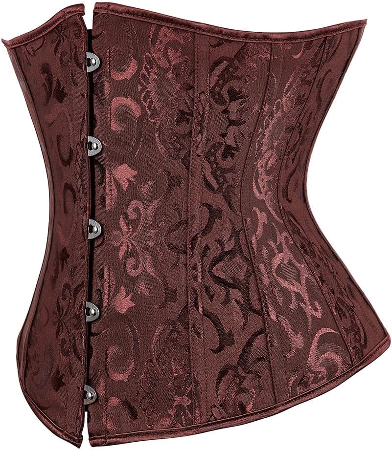 Underbust Corset shaper bustier top waist lace up boned gothic