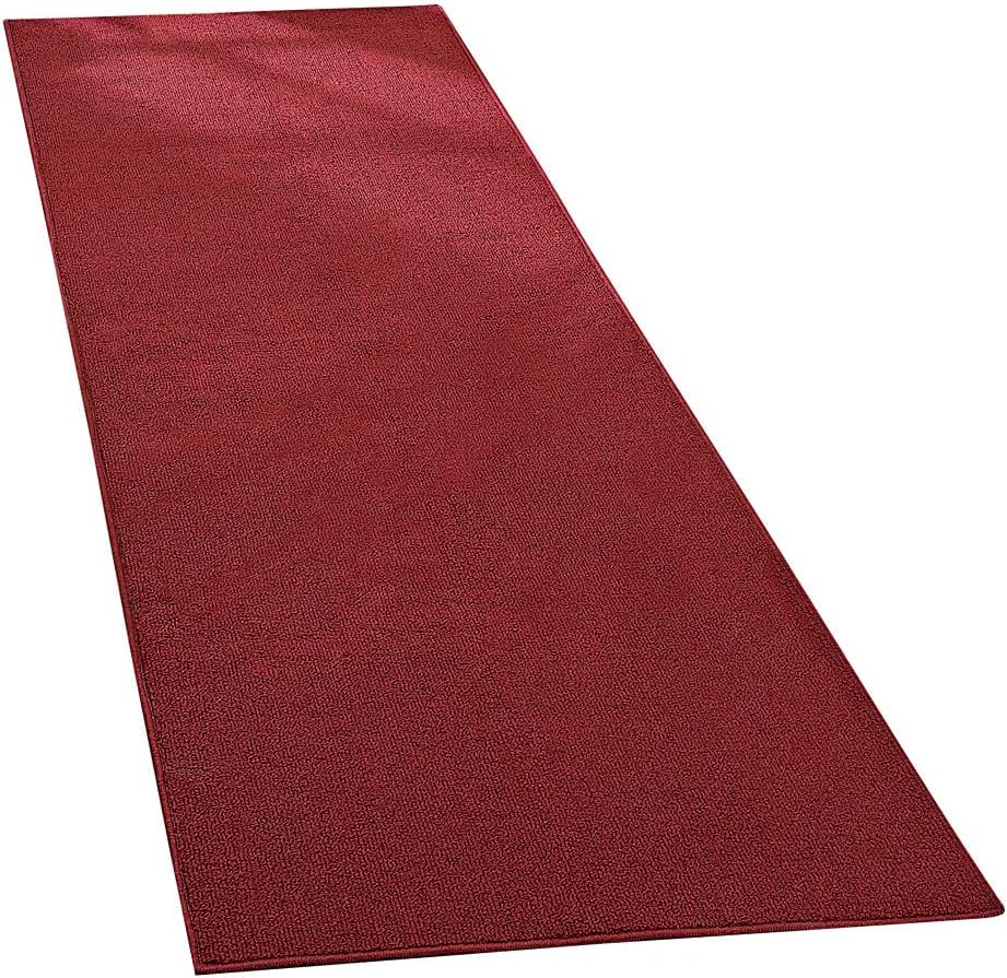 Collections Etc Extra-Wide and Extra-Long Skid-Resistant Floor Runner Rug for High-Traffic Flooring Areas, Including Entryways, Hallways, Foyers and Kitchens, Brick, 28" X 60"