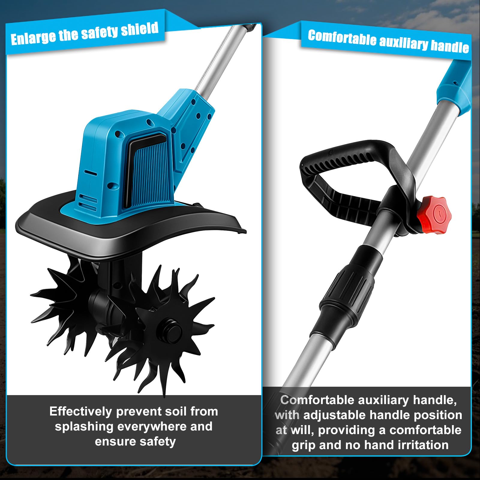 WingFly Motobineuse sans Fil pour Batterie Makita 18 V, 21V Motobineuse Electrique sans Fil, 550W Moteur sans Balais, 20cm Largeur et 15cm Profondeur, pour Jardins et Cours (sans Batterie)