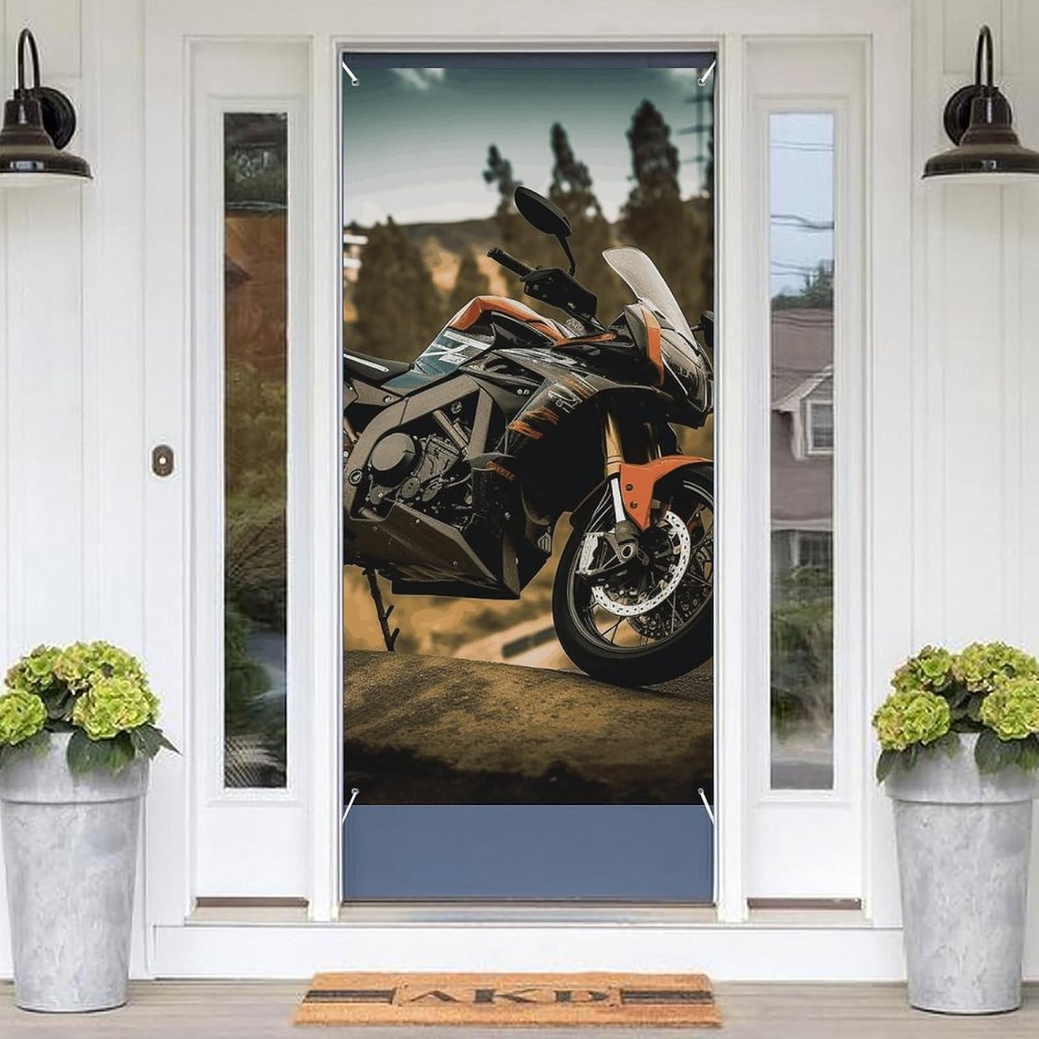 Sport Motorcycle Decoration Door Banner Welcome Door Cover image 3