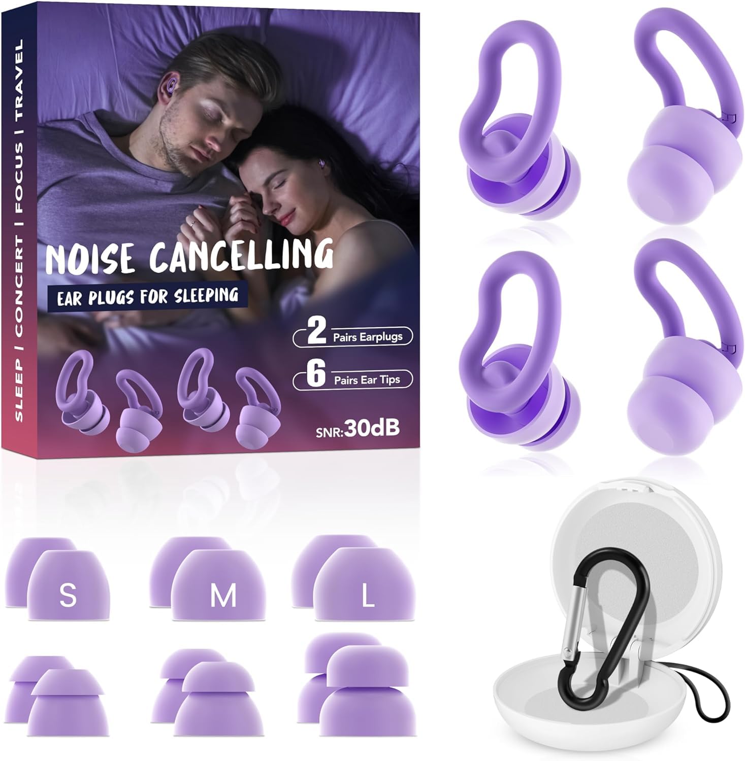 Ear Plugs for Sleeping,Reusable Noise Reduction Ear Plugs for Side Sleepers — Amazon image 8