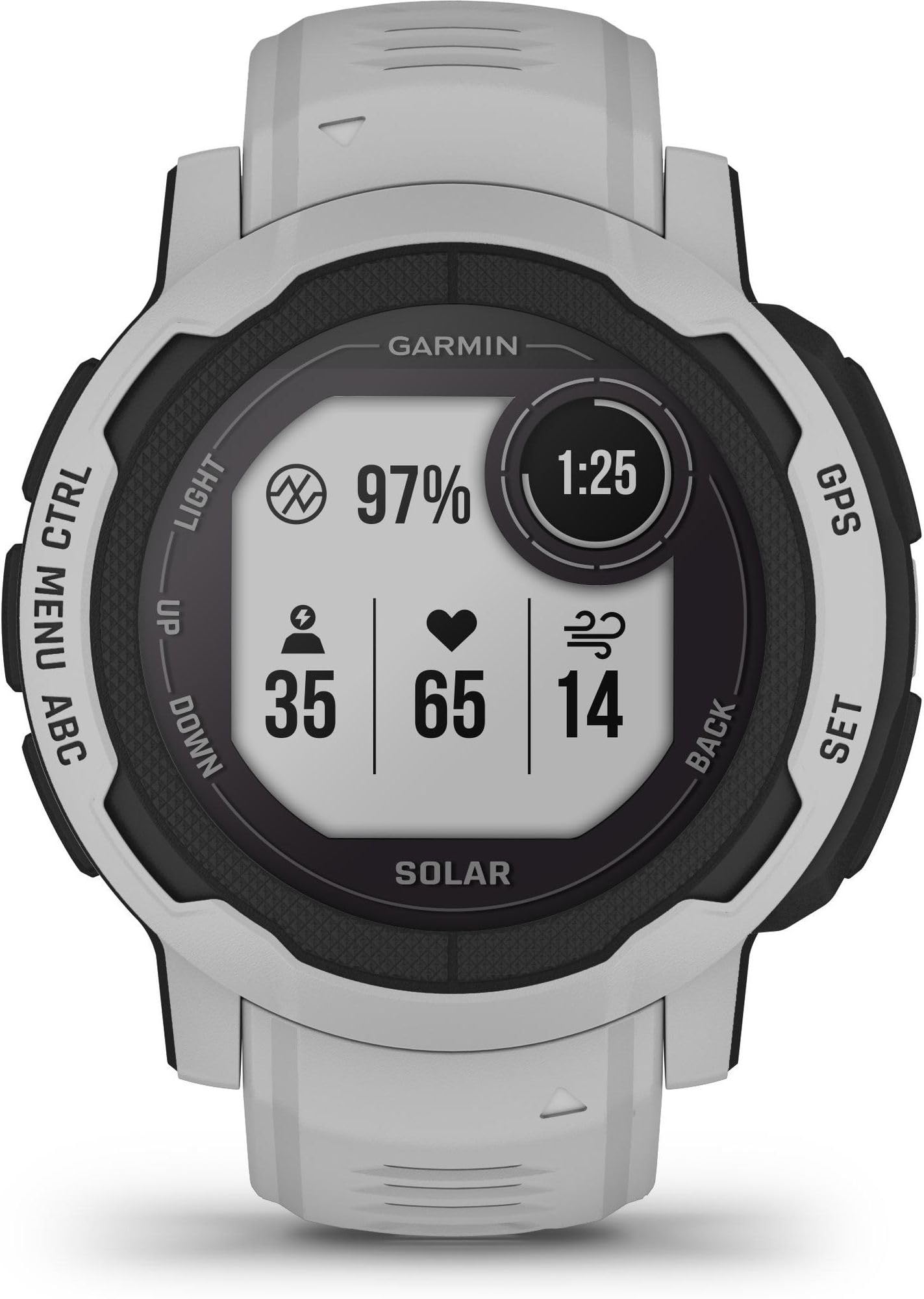 Garmin Instinct 2, Solar Grise - Montre GPS Solaire Robuste et connectée - Boîtier 45 mm