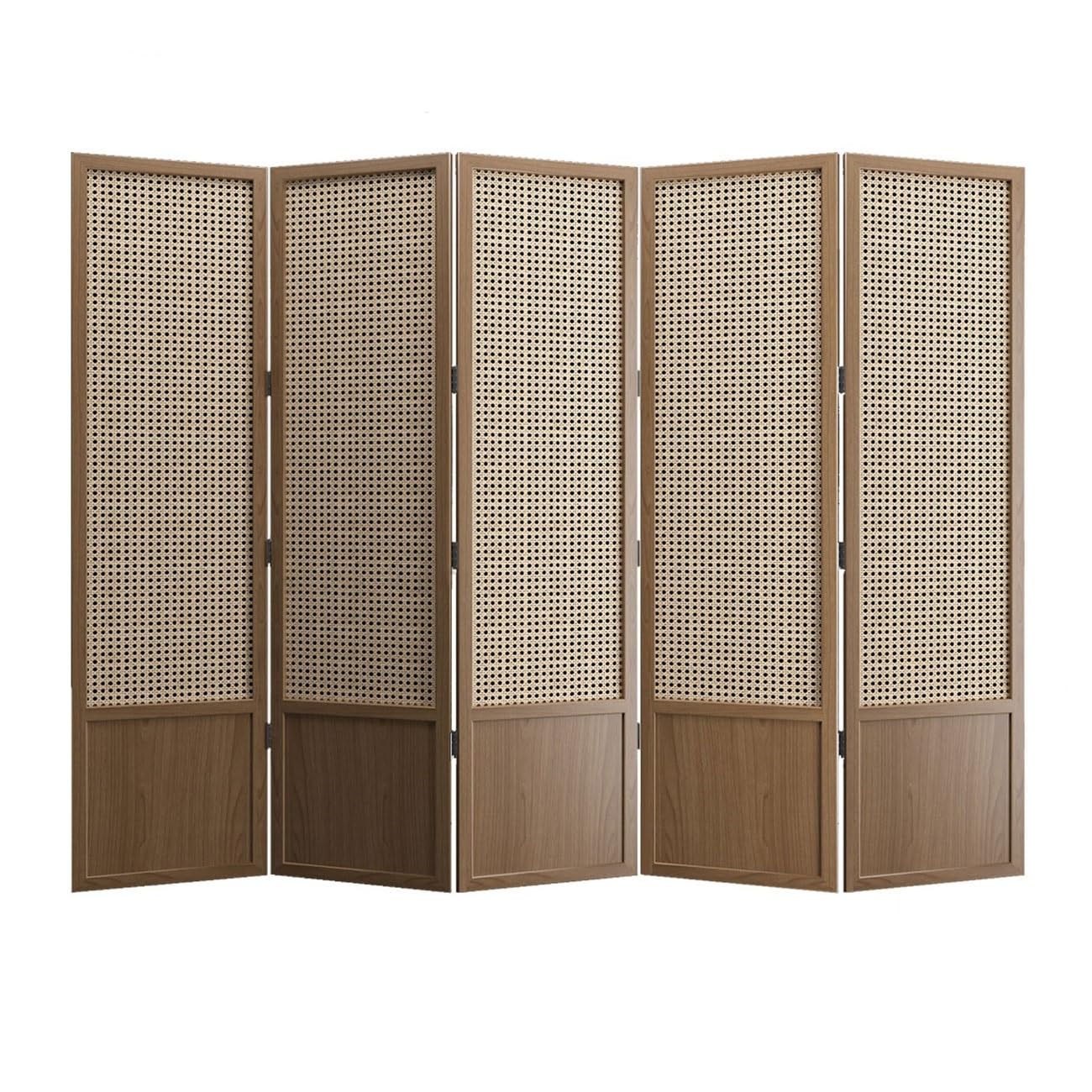 Privacy Screen Rattan Screen Folding Movable Partition Living Room Bedroom Office Tea Chinese Decorative Room Divider