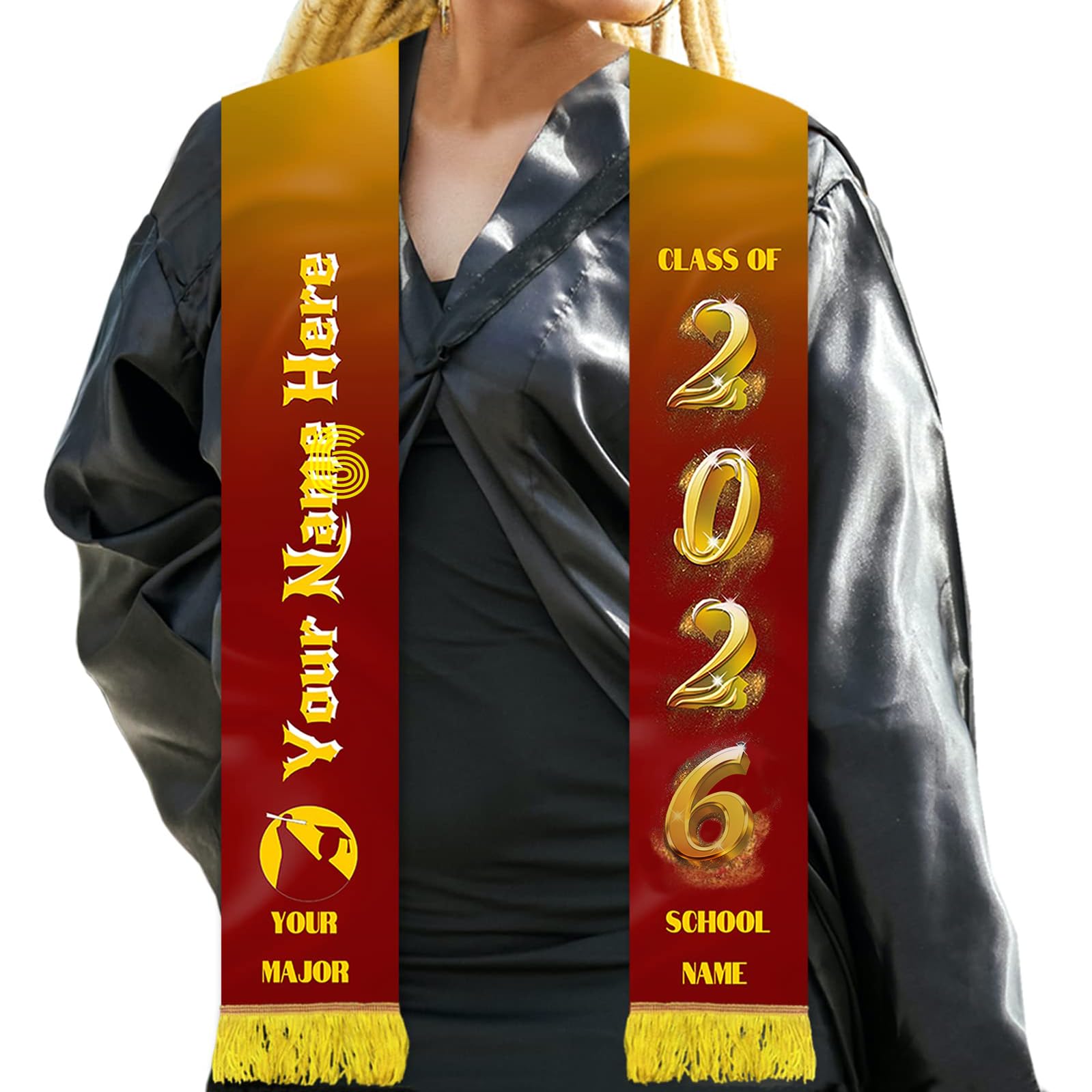 Aokizkdzsw Custom Stole Graduation Personalized 2026，Graduation Sash Class of 2026，Gifts for Valedictorian and Salutatorian