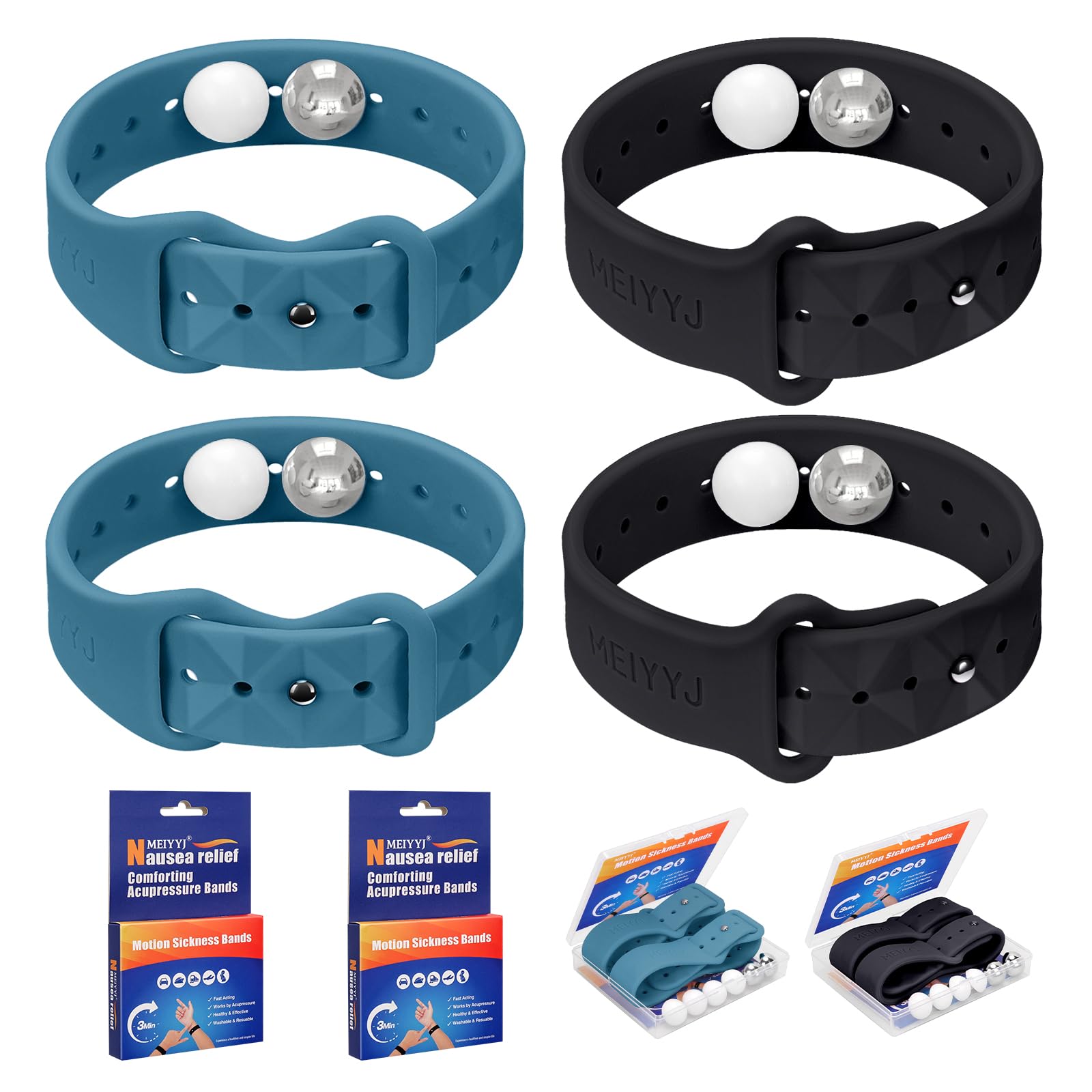 Motion Sickness Bracelets Acupressure Nausea Bands for Adult and Kids — Amazon image 7