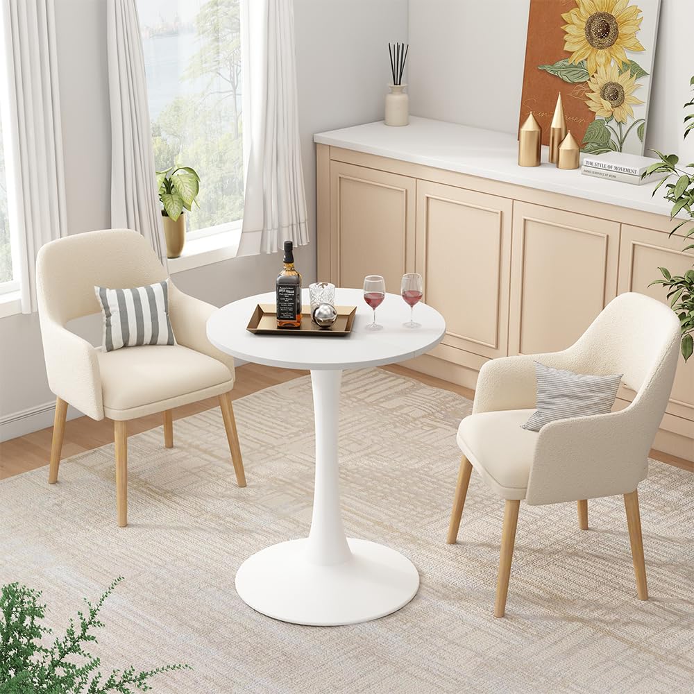 Vicco Esstisch Carl, Weiß, 60 x 60 cm, platzsparend für kleine Räume und einfache Montage