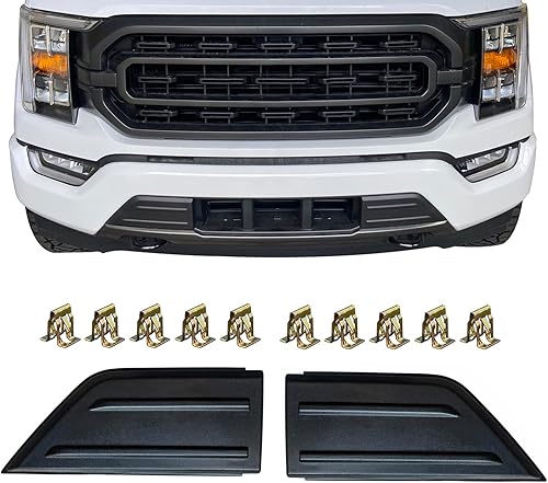 Almohadillas protectoras de parachoques delantero para conductor y pasajero, tapas de extremo, parrilla compatible con F150 F-150 2021 2022 2023