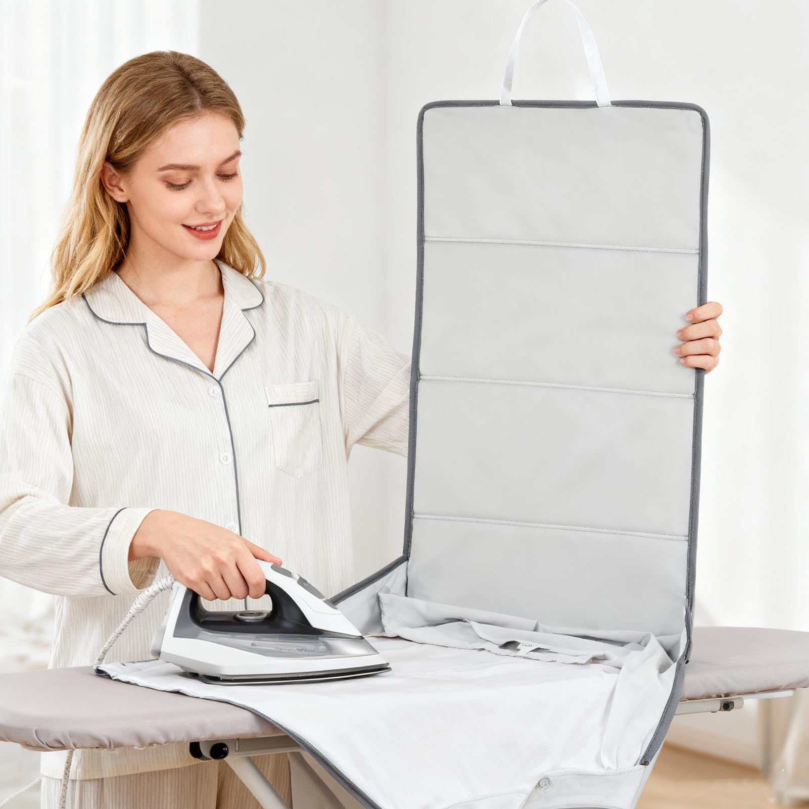 Tavolo per Stirare a Vapore,Tavoletta Verticale Pieghevole | Asse Da Stiro Verticale Portatile - Per Armadio, Appartamento, Hotel, Dormitorio, Viaggio, Casa, Lavanderia, Routine, Posto Di Lavoro, Este