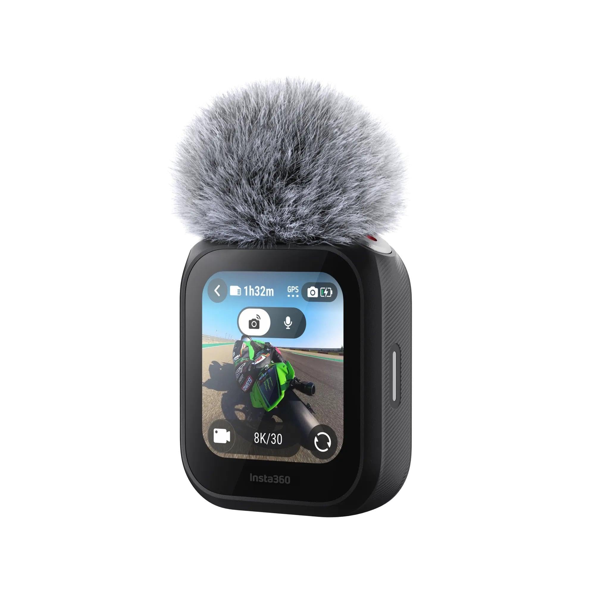 Insta360 GPS Preview Remote with Built-In Mic Mando a Distancia para Action CAM con GPS Integrado, previsión en Vivo y micrófono Incorporado Black Cinscavx