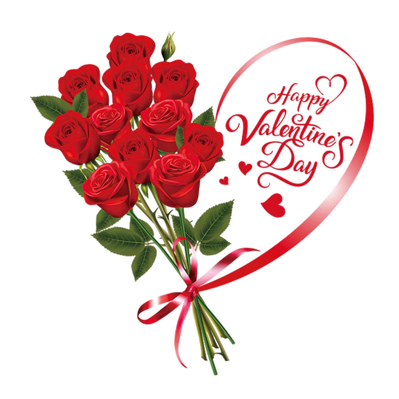Twisaxc Red Wedding Anniversary Window Stickers Decorative Clings Charming Heart And Rose Designs For Special Celebrations Window Stickers Decals Decorations