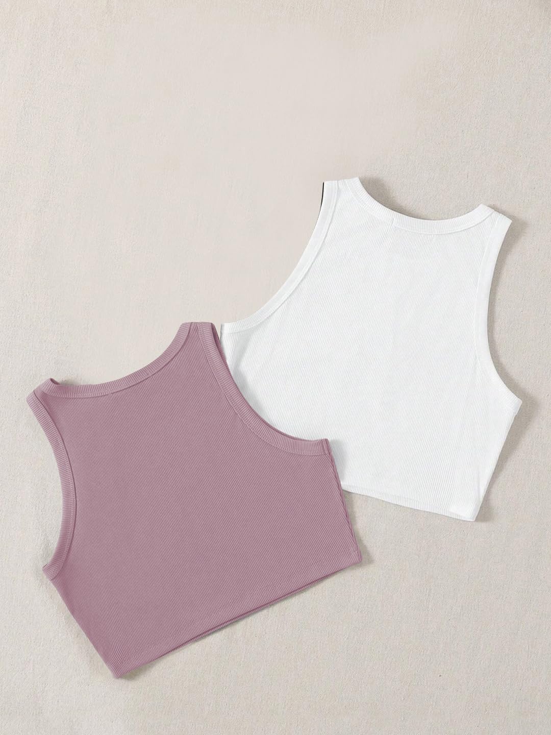 Toochki Confezione da 2 magliette corte, da donna, in cotone, stile casual