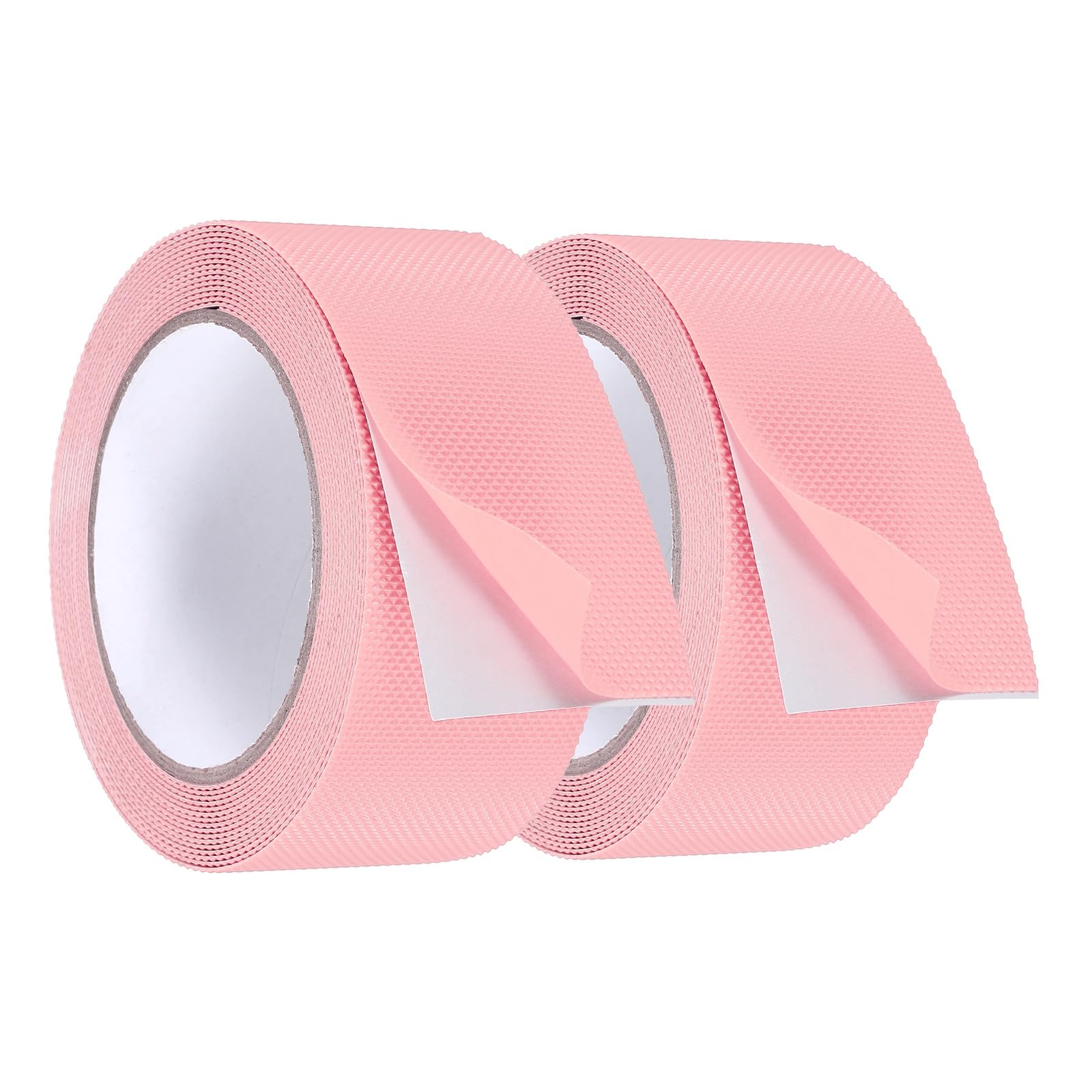 QUARKZMAN 2 Pezzi Nastro Anti-scivolo In Gomma 2 X 16 Piedi Rosa | Impermeabile, Con Texture Non Abrasivo, Per Fai Da Te Strumenti Scale Interno Esterno
