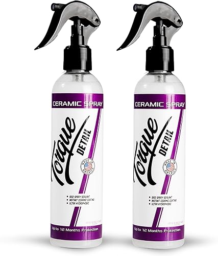 Torque Detail Spray de cerámica  Fácil de aplicar, spray de revestimiento de cerámica  Fórmula patentada de sílice (Nano SiO2) sella y protege la
