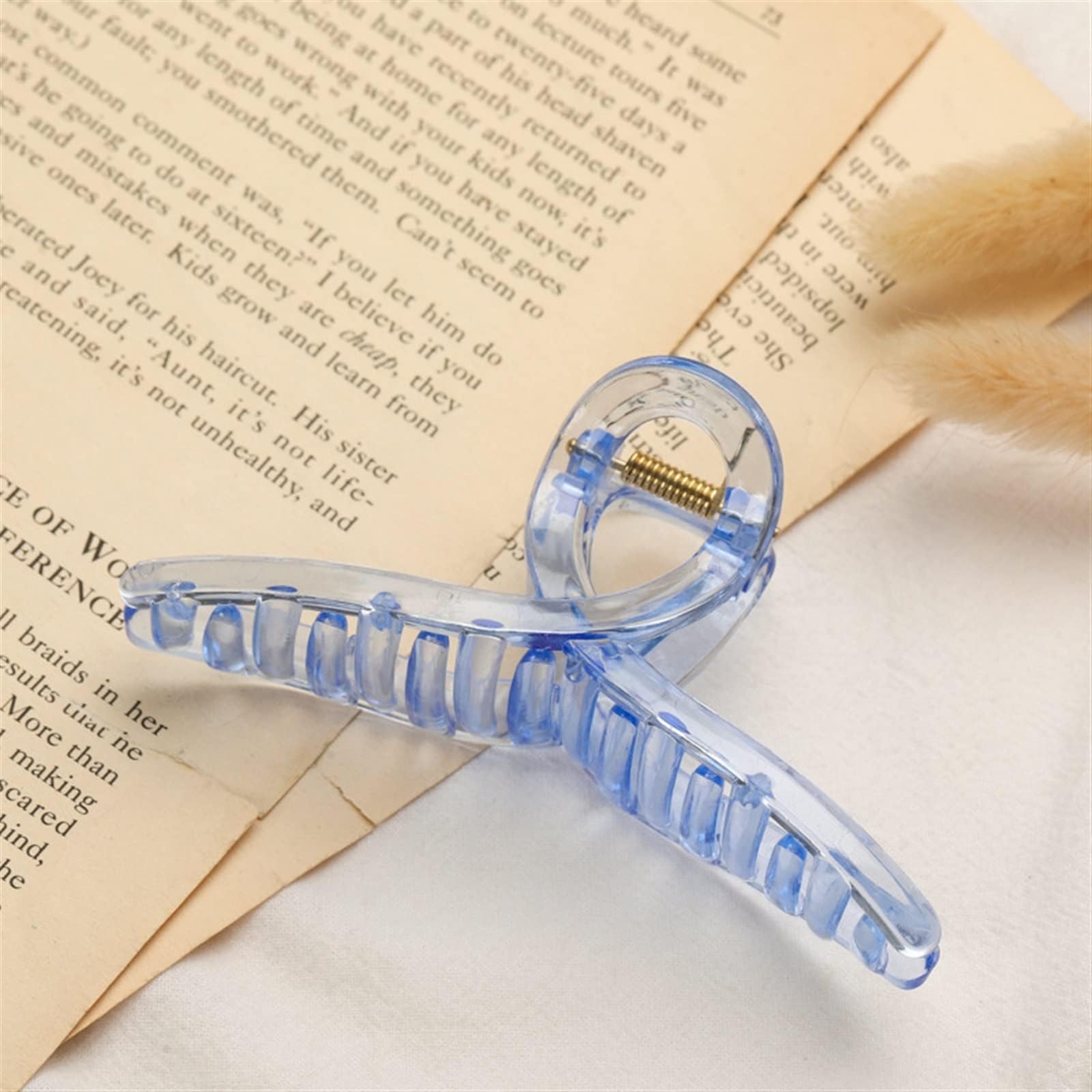 TRIONN Hairpin, Women Women Claw Clip Large Tough Colorful Plastic Claw Hairpin Hair Clamps Claw Clip Crab Chic Hairpin Hair Accessories (Color : JH0283-C2)