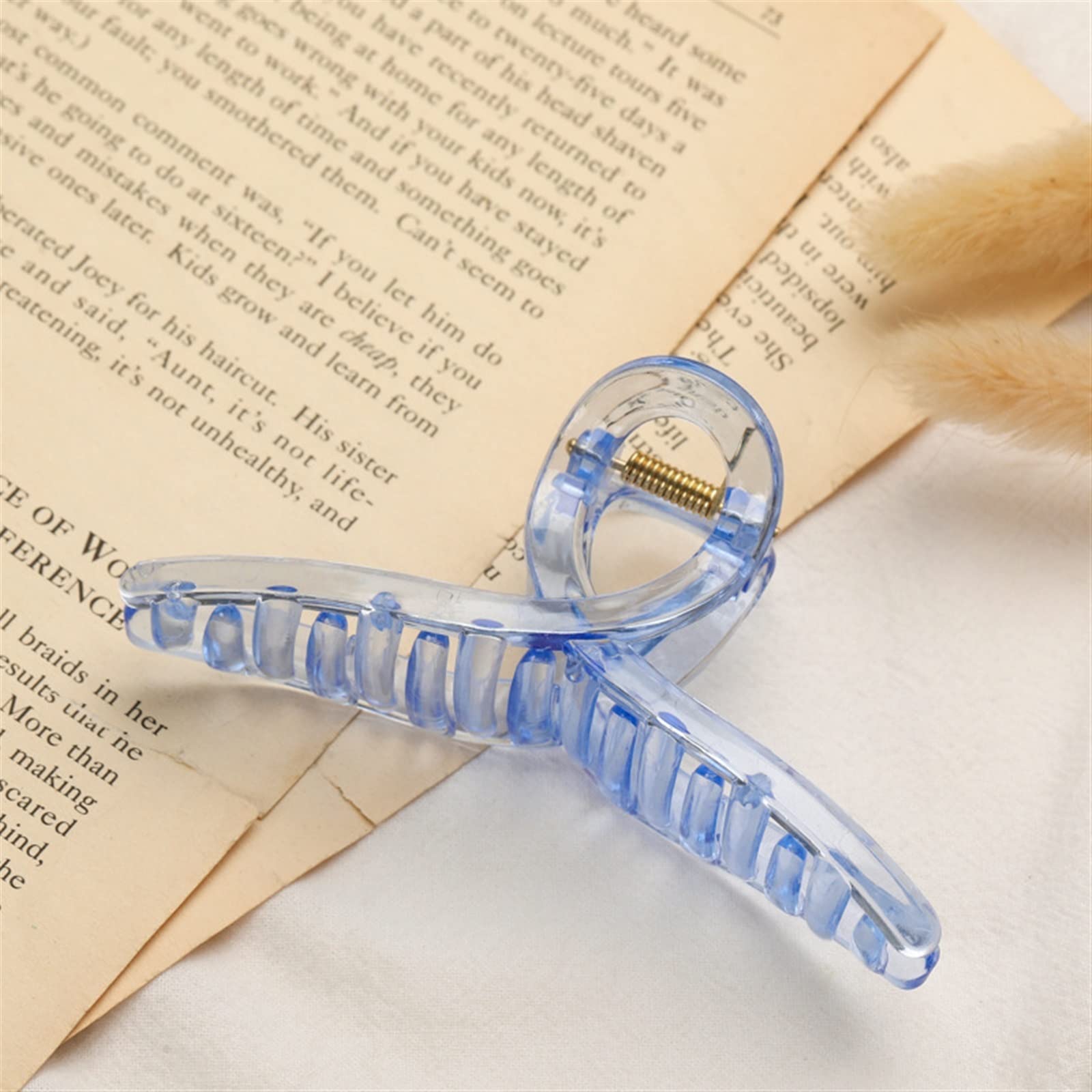 TRIONN Hairpin, Women Women Claw Clip Large Tough Colorful Plastic Claw Hairpin Hair Clamps Claw Clip Crab Chic Hairpin Hair Accessories (Color : JH0283-C2)