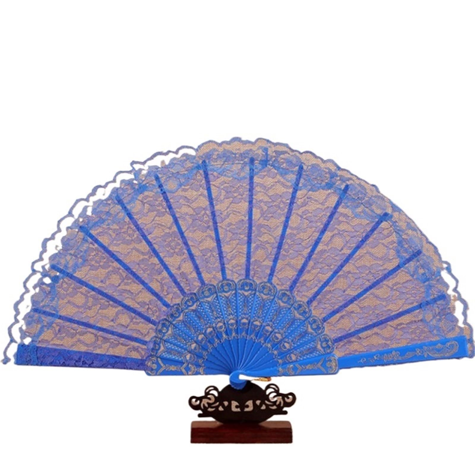 Dcuipg Color4 Vintage Style Lace Folding Fan For Party