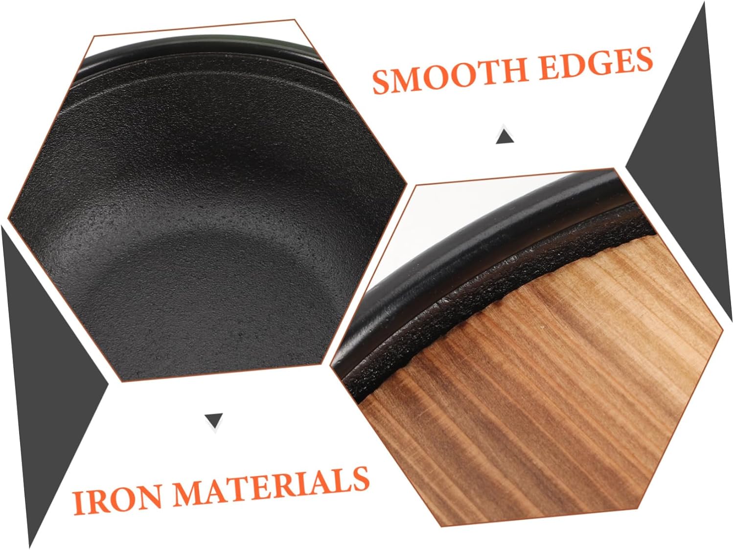 Mikinona Stew Pot Soup Pot Cast Iron Cookware Japanese Non-coated Saucepan Handle for Camping