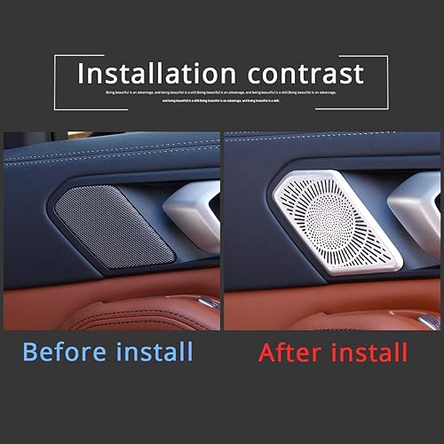 Miniatura 2 de CHEYA Aleación de aluminio de la manija de la puerta trasera del coche cubierta del altavoz ajuste para BMW X5 X7 G05 G07 2019 accesorios de coche