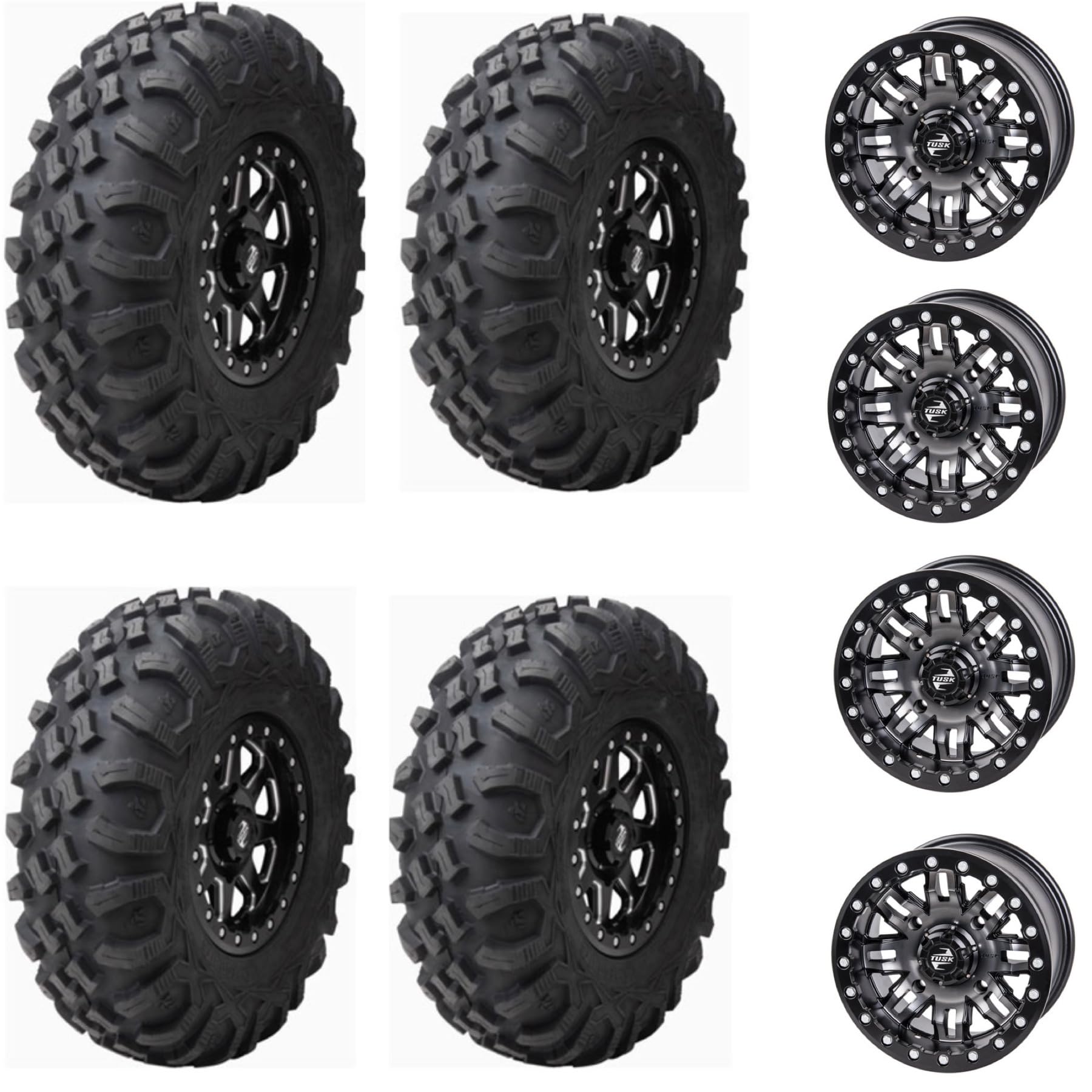 Amazon.com: Four 34x10-15 Tusk MEGABITE Heavy Duty 8-Ply Radial