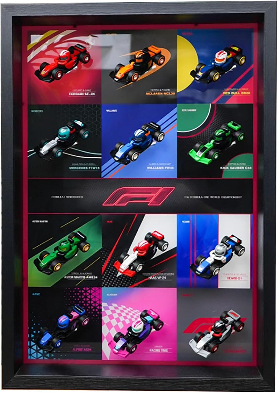 Acrylic Display Case for Lego 71049 Lottery F1 Racing Car Model, 3mm Dustproof Display Box, Display Case Compatible with Lego 71049 (Model Not Included) (Photo Frame E)