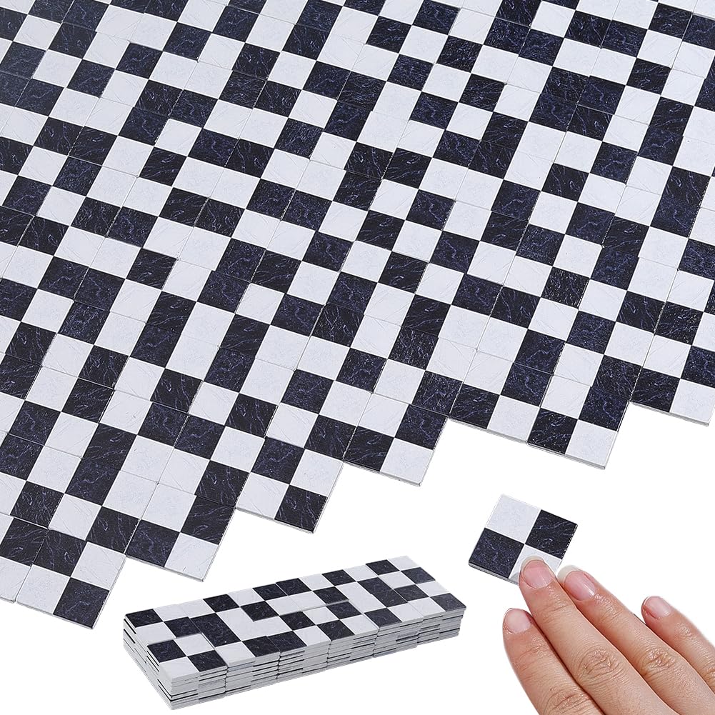 NBEADS 100Pcs Dollhouse Floor Sheet, 30x30x3mm Mini Floorboard Wood Dollhouse Flooring Decoration Doll House Furniture Accessories