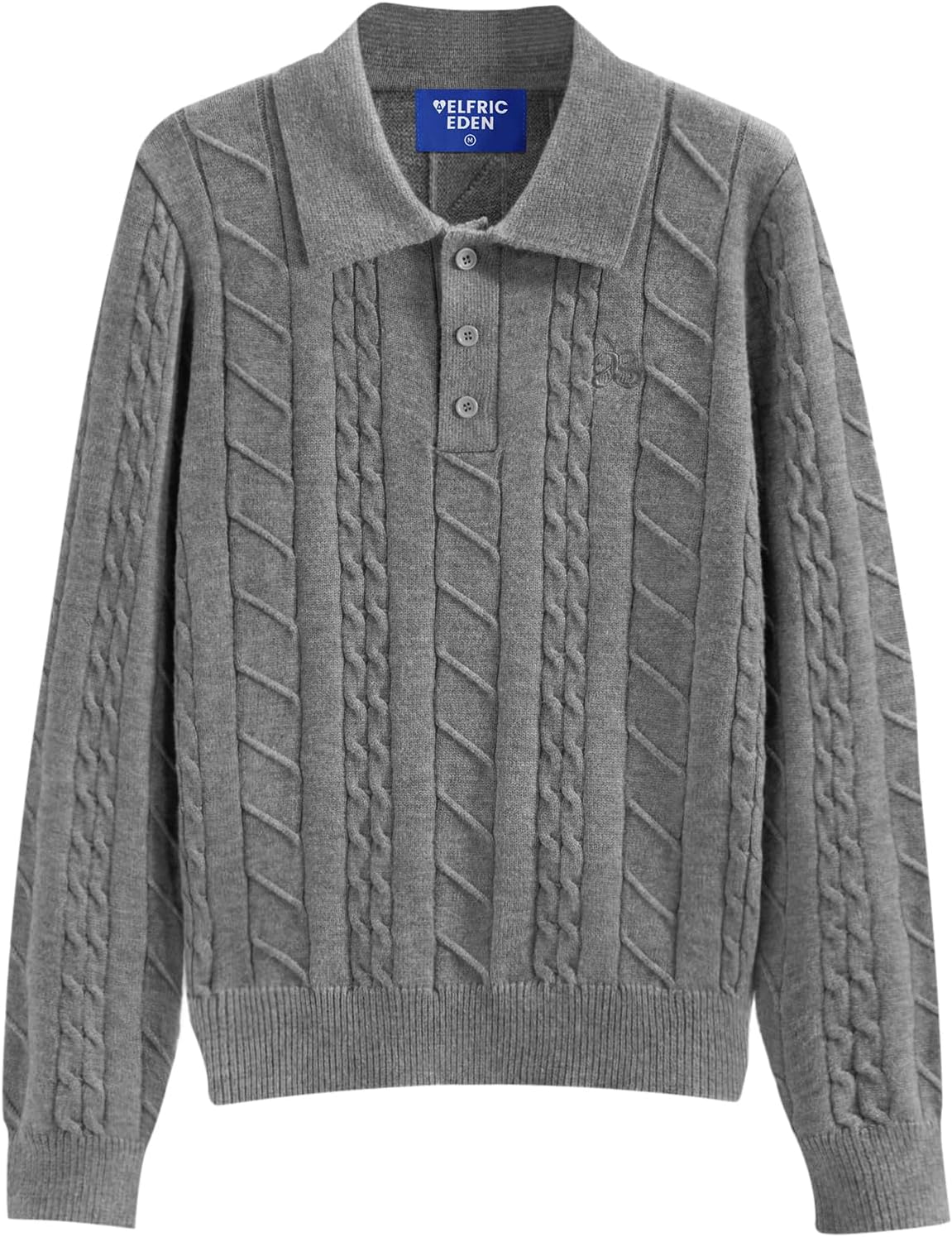 Aelfric Eden Womens Fall Long Sleeve Sweater Button Down Polo Lapel V Neck Cable Knitted Pullover Fashion Outfits