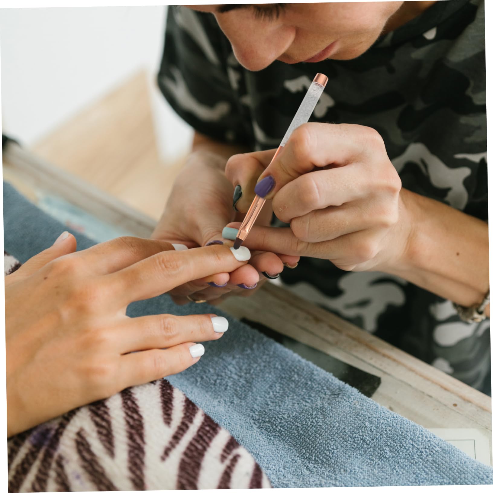 Healeved 5pezzi Pennarello Per Unghie Creativo Pennello Per Nail Art Gel Pennino Leggero e Riutilizzabile Per Decorazione Unghie Strumento Professionale Per Manicure Art Fine