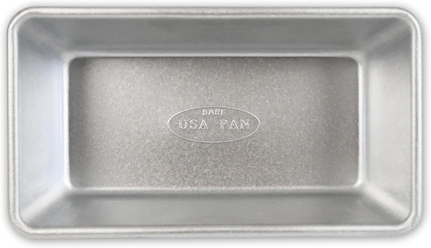 USA Pan Bare Bakeware Traditional Aluminized Steel Uncoated Small Loaf Pan, Made without nonstick coating, 1 Lb