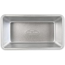 USA Pan Bare Bakeware Traditional Aluminized Steel Uncoated Small Loaf Pan, Made without nonstick coating, 1 Lb
