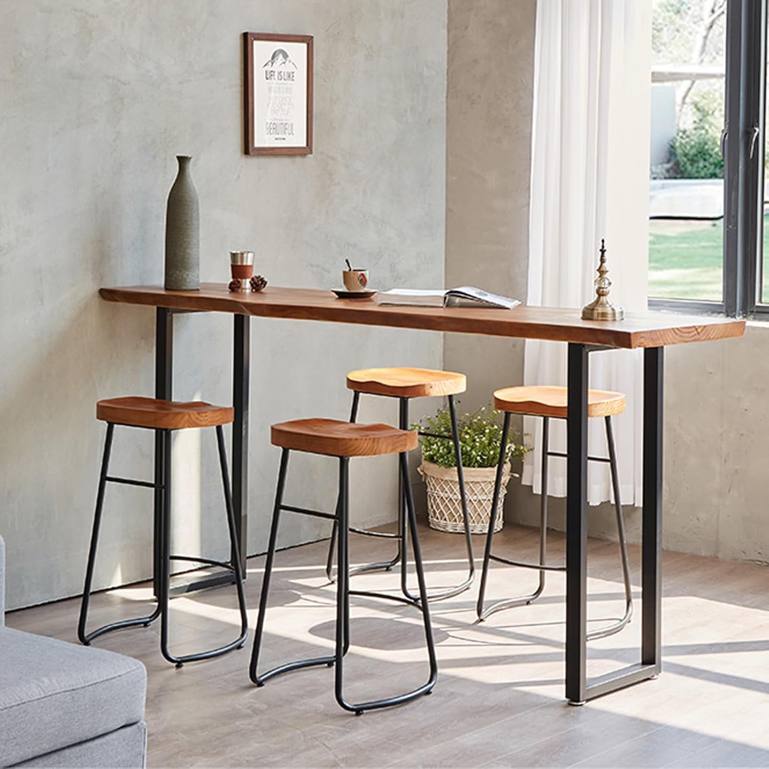 Bar Height Table,High Bar Table,Kitchen Breakfast Bar,Rectangular Bar Table,High Kitchen Table,Kitchen Bar Table Counter,Counter Breakfast Dining High Tables for Kitchen Living Room(100X45X105