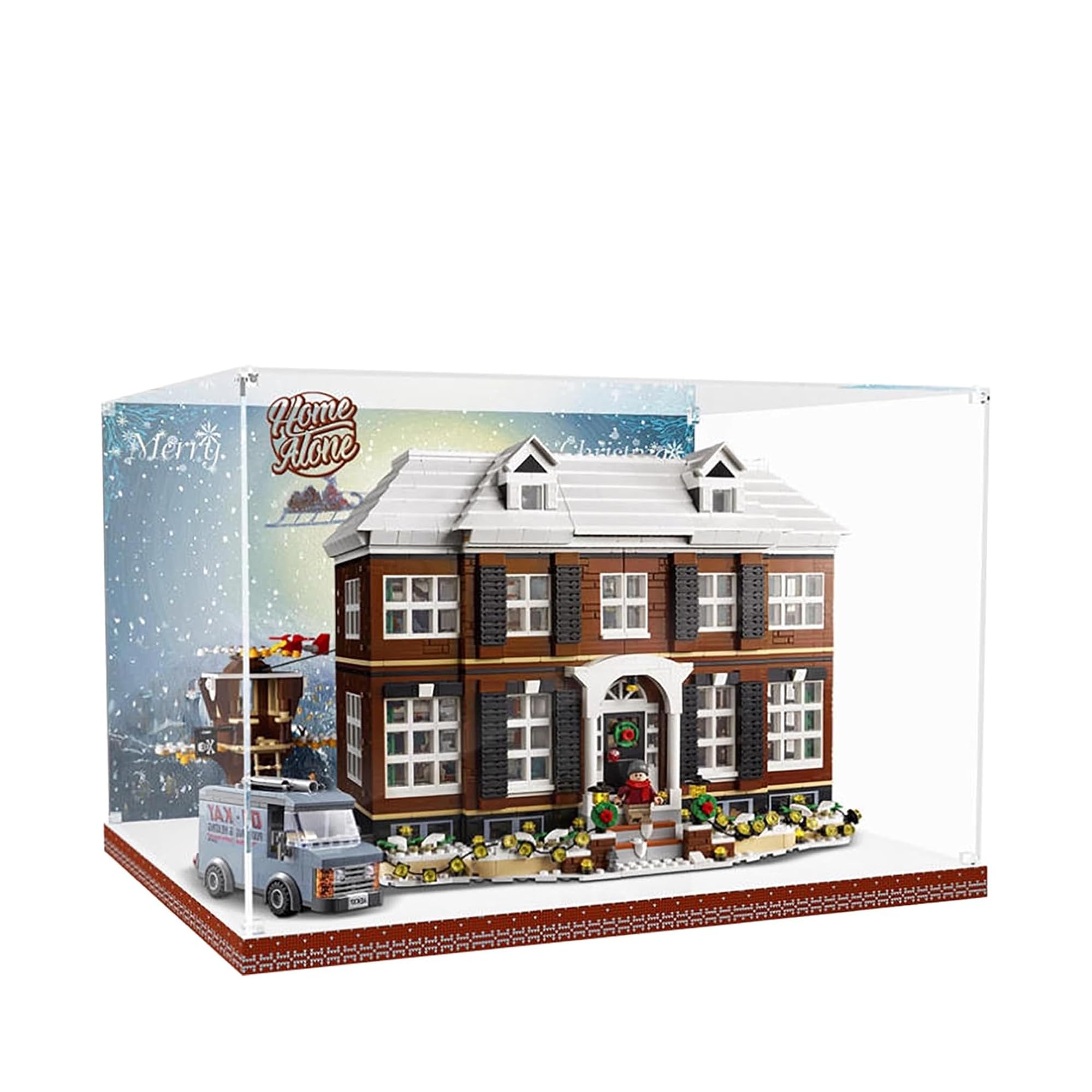 Acrylic Display Case for Lego 21330 Home Alone Model, 3mm Dustproof Display Box, Display Case Compatible with Lego 21330 (Model Not Included)