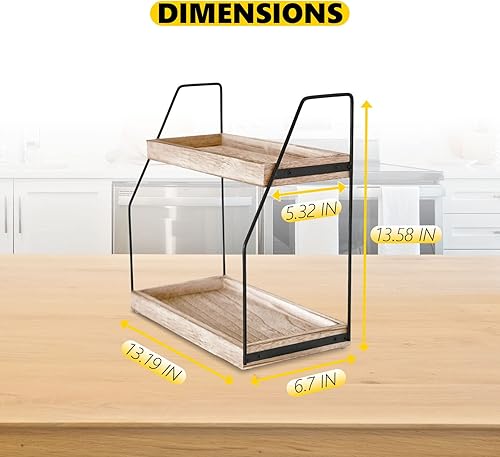 Miniatura 4 de Organizador rústico de estación de café de granja, soporte de accesorios de barra de café, estante de almacenamiento de vainas, estante de madera