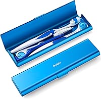 Vista 17 de Estuche de viaje para cepillo de dientes de aluminio, soporte portátil para cepillo de dientes, resistente contenedor manual para cepillo de dientes