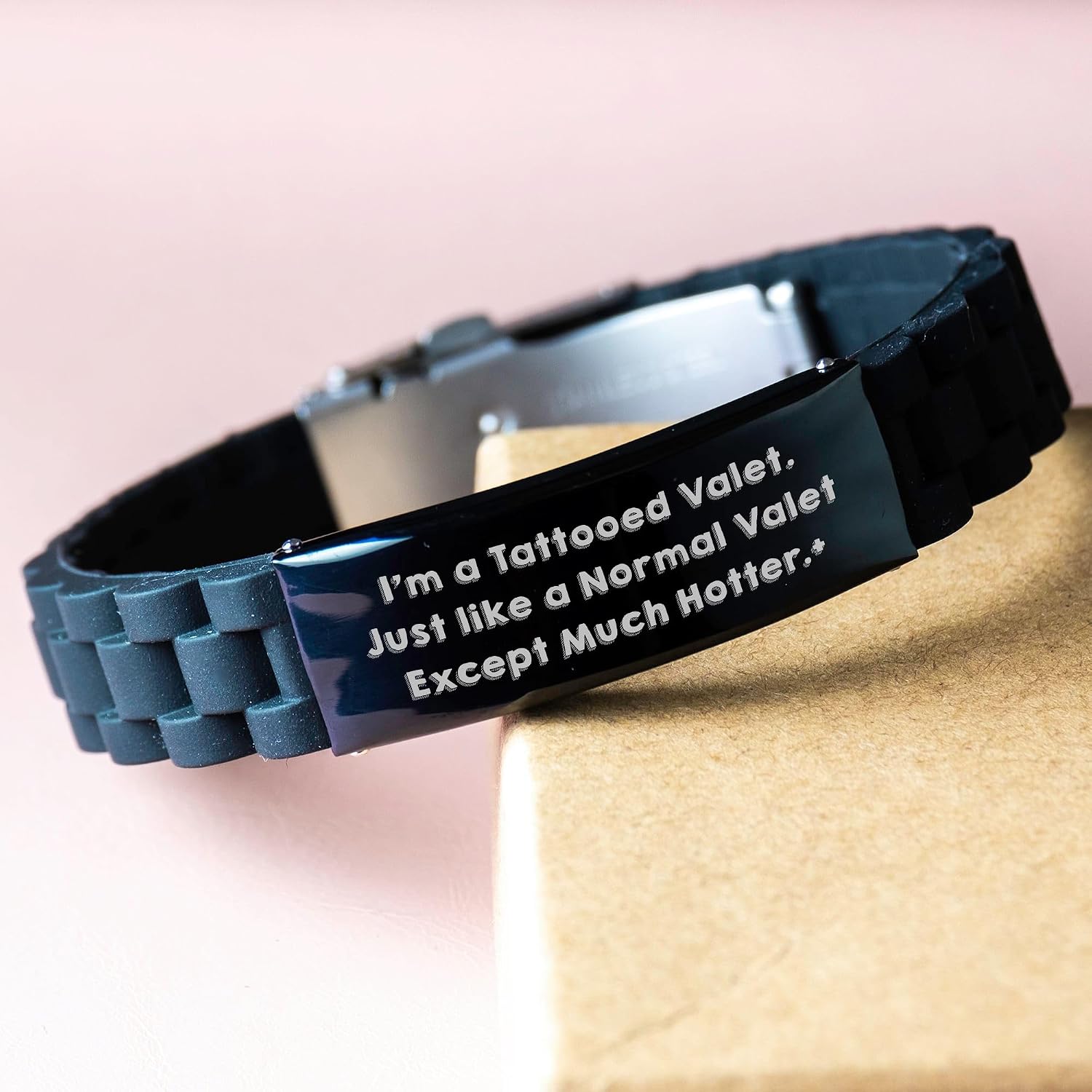 I'm A Tattooed Valet, Gifts from Men, Unique Valet Gifts for Him, Glide lock Clasp Bracelet, Christmas