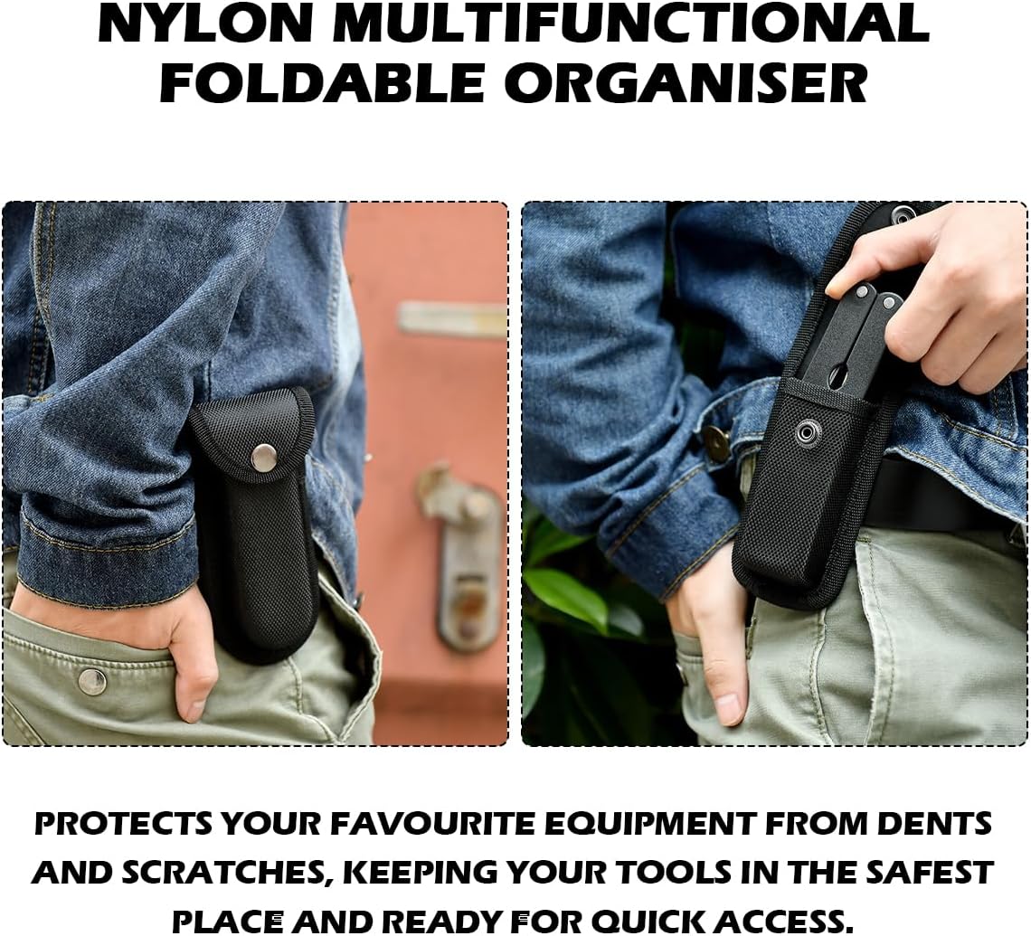 6Pcs Pocket Knife Pouch Holder Folding Bracket Knife Protectors Sheath Pocket Sheath Portable Holders Nylon Storage Case for Outdoor Activities