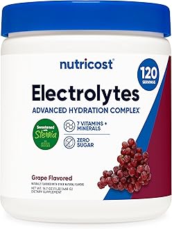 Electrolyte Complex Powder (120 Servings, Grape) - Hydration Supplement Drink Mix with Vitamins and Minerals