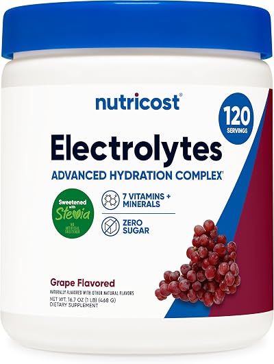 Nutricost Electrolyte Complex Powder (120 Servings, Grape)