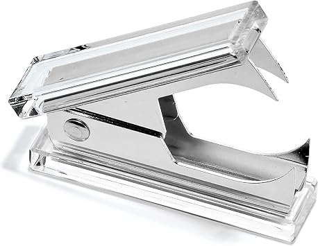 OfficeGoods 3 Piece Acrylic Desk Set - Includes Ruler, Staple Remover, Scissors - Functional & Elegant Desk Accessories - Stationary Tools for Home, Office, and School - Silver