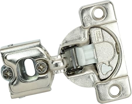 Rok Hardware Grass TEC 864 108 Degree 1/4" Overlay 3 Level Soft Close Screw On Compact Cabinet Hinge 04429A-15 3-Way Adjustment 45mm Screw Hole Pattern