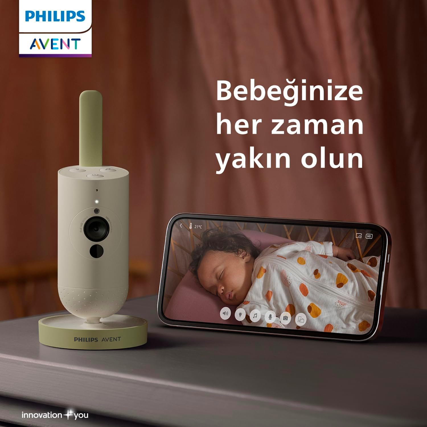 Philips SCD643 26 Elektroniczna Niania Szary Zielony 24 x 10 x 8 cm