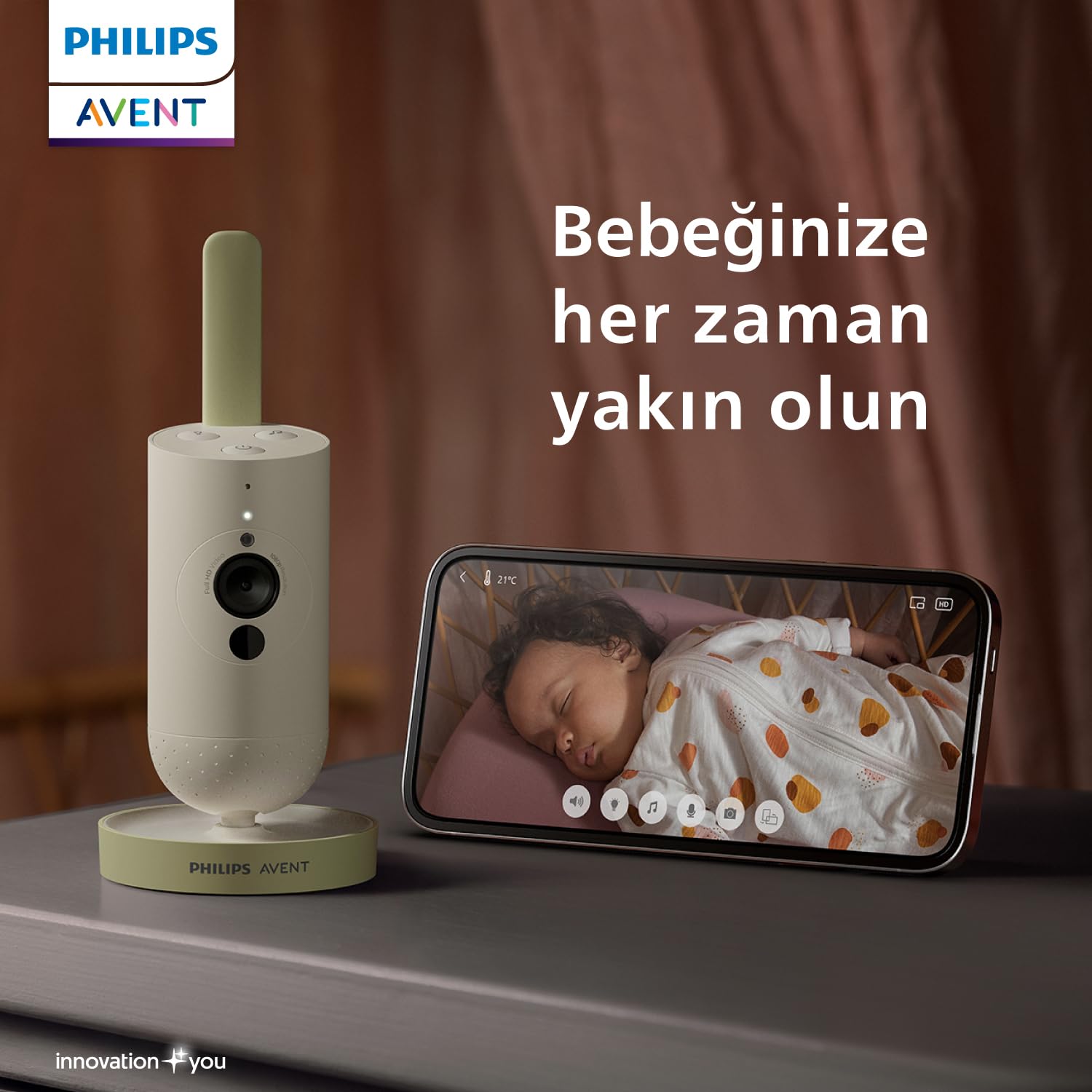 Philips SCD643/26 Elektroniczna Niania, Szary/Zielony, ‎24 x 10 x 8 cm