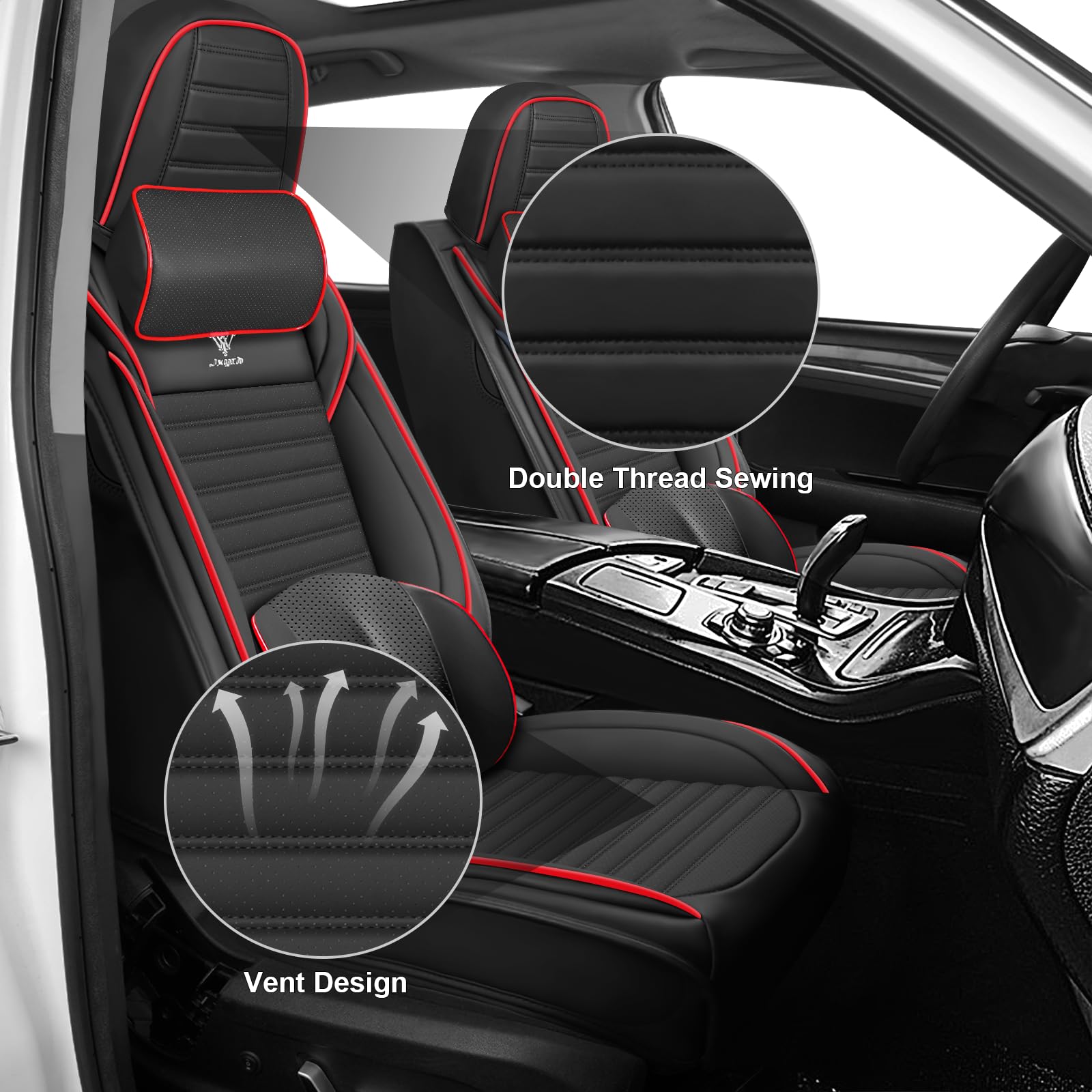 Seat Covers Full Set Custom Fit for Dodge Durango 2006-2025 Deluxe Waterproof Car Seat Cover Breathable and Comfortable — view 2