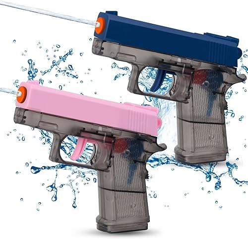 Paquete de 2 pistolas de agua para niños, pistola de chorro de agua, pistola de agua para niños pequeños, niños y niñas, regalos ideales de verano