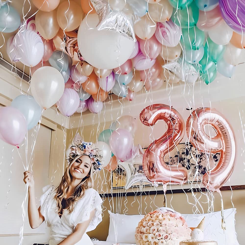 Foil Globo Número 5 Azul 40" (101cm), Inflable Helio o aire, Gigante Numeros 0-9, 10-19, 20-29, 30-100, Grande Globos Decoración para La Boda Aniversario y Cumpleaños Fiestas — view 19