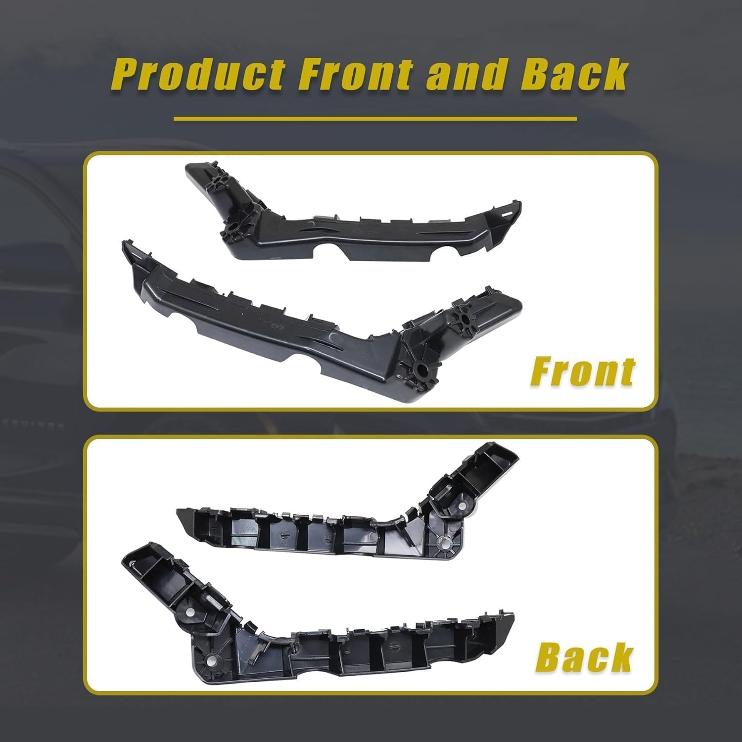 XQSMWF 1 Pair Front Bumper Cover Retainer Set Driver and Passenger Side Compatible with Chevrolet Equinox 2010-2017 # 84059892 GM1032116 84059893 GM1033116
