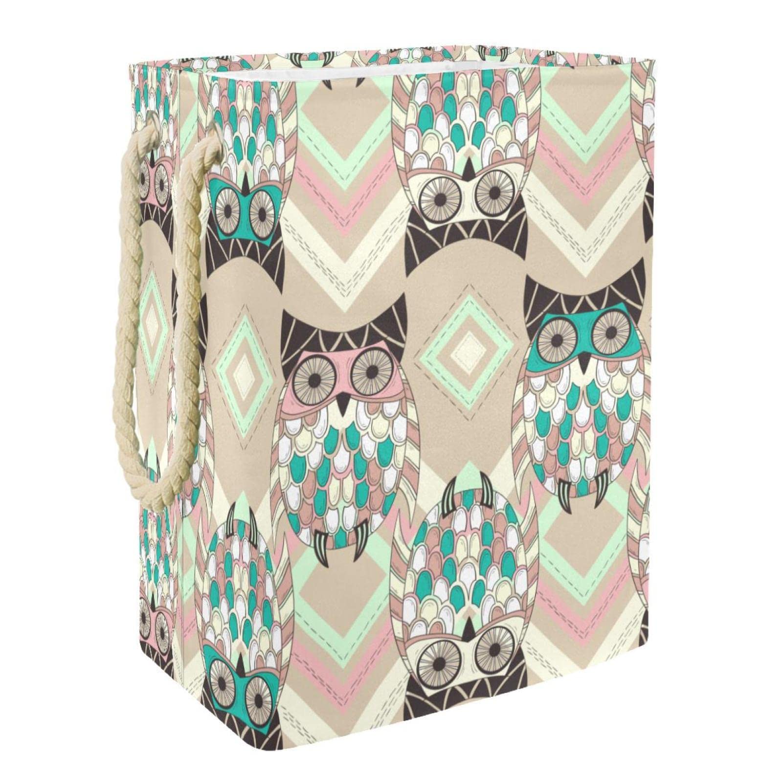 Panier à linge grand format hibou bac de rangement chambre et salle de bain